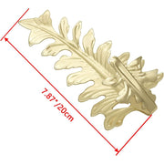 Bitray HX0670 Gold Vintage Big Leaf Curtain Tiebacks, Zinc Alloy, Durable Curtain Holdbacks for Drapery, 2pcs