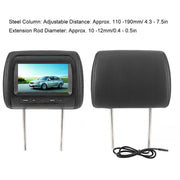 Qiilu 2pcs 7 in Wireless Control Adjustable Headrest LCD Video Monitor MP5 Display, Black