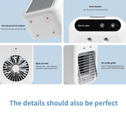 Amybaby Portable Cooling Misting Fan, USB-C Rechargeable, Ultra-Quiet 25dB, 3 Speeds & Mist Modes, White, MUZPU-DESKFAN-0