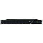 Tripp Lite Power Distribution Unit, 1.4kW Single-Phase ATS Switched PDU, 8 Individually Controllable 5-15R Outlets, 2 NEMA 5-15P 120V Inputs, 1U Horizontal Rackmount, Black, PDUMH15ATNET