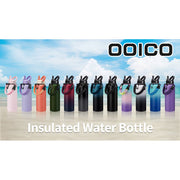 OOICO Insulated Water Bottle 40 OZ, Vacuum Stainless Steel Flask, Keep Cold 48H Hot 12H, Wide Mouth with Straw and Spout Lids, Strap Carrier Bag, Protective Boot, Paracord Handle