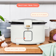 Beautiful 29274 4 Qt Digital Slow Cooker with Hinged Locking Lid, Lavender by Drew Barrymore