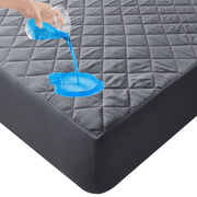 GPED SWaterproof Mattress Pad Full Size, Quilted Mattress Protector with Deep Pocket up to 22 Inches, Noiseless Soft Breathable Mattress Cover, Gray