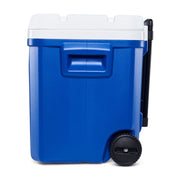 Igloo 60 QT Laguna Ice Chest Cooler with Cool Riser Technology, Wheeled, Locking Telescoping Handle, Cyan Blue