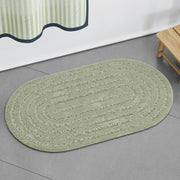 Beautiful Oval Cotton Bath Rug by Drew Barrymore, Sage Green, 20 x 34