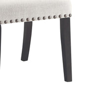 Coaster Company CCA-190162 Mapleton Tufted Upholstered Fabric Dining Chairs in Beige Cream & Black