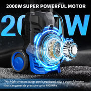 SUGIFT 4000PSI 2.6 GPM Electric High Pressure Washer with LED Control and 4 Quick Connect Nozzles