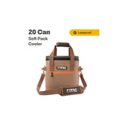 RTIC 20SP-Tan 20 Can Soft Pack Cooler, Leakproof Ice Chest Cooler With Waterproof Zipper, Tan