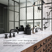 Rohl Acqui Wall Mounted Tub Filler, Solid Brass, Built-In Diverter, Triple Cross Handles, Polished Chrome, Includes Hand Shower, A1401XM