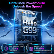 Golzer Z3 Android 15 Tablet, 15.4 in Full HD IPS Display, 8GB RAM, 256GB Storage, Octa-Core MTK G99 Processor