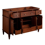 Signature Hardware Elegant-60-Brown Mahogany Vanity Cabinet, 60