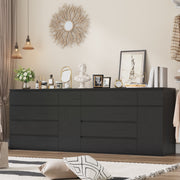 Homfa FPB-374 5 Drawer Dresser with Door, Black