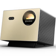 Valerion VisionMaster Pro Triple Laser Home Theater Projector, 4K UHD, 3000 ISO Lumens, 15000:1 Contrast Ratio, 0.9-1.5x Optical Zoom, 2X Multitasking Power, Moonlight Gold