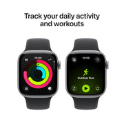 Apple Watch Series 11, 42mm Space Gray Aluminum Case, Black Sport Band, GPS + Cellular, 64GB