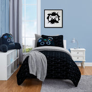 Jiangyin Shule Hometextile Co. Ltd YZ8501321522-24 Your Zone Kids Reversible Quilt Set, Gray Sheets, Full