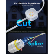 Govee Permanent Outdoor Lights Pro, 200ft, 120 RGBIC LED Multicolor String Lights, IP67 Waterproof, Smart App and Voice Control, H706C101