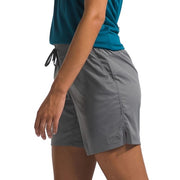 The North Face Women's Aphrodite Motion Bermuda Shorts, Moisture Wicking, 4-Way Stretch, Adjustable Elastic Waistband, Smoked Pearl, Small Long, NF0A86YJ0UZ