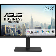 ASUS VA24ECPSN 23.8 1080P Docking Monitor - Full HD, IPS, 75Hz, Adaptive-Sync, Speakers, Eye Care, Low Blue Light, Flicker Free, USB-C, RJ45, HDMI, Frameless, Height Adjustment, VESA Wall Mountable