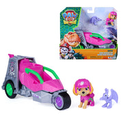 Spin Master Paw Patrol Skye Dino Rescue Jet Toy Vehicle with Folding Wings and Deployable Claw, Includes Skye and Pterodactyl Figures, 8-Inch, Ages 3+