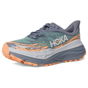 HOKA Stinson ATR 7 Running Shoes for Women - Grey/Tangerine - 9.5M