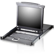 ATEN CL5716M 16-Port Slideaway 19-Inch LCD Integrated USB PS2 Combo KVM Switch, Black