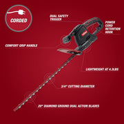 Hyper Tough 3.7-Amp 20 in. Corded Electric Hedge Trimmer