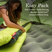 Coleman Montauk 20F Big and Tall Sleeping Bag, Water-Resistant, Synthetic Insulation, Semi-Rectangular, Green