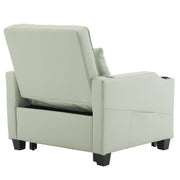 Ktaxon 3-in-1 Single Sofa Bed Convertible Sleeper Chair with Lumbar Pillow for Home Light Green