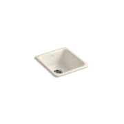 KOHLER K-6584-47 Iron/Tones Self-Rimming Undercounter Kitchen Sink, Almond
