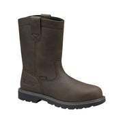 Bates Work by Wolverine MNBW26AA002 Men's Barnes Waterproof Steel Toe Pull-On Work Boot, Brown, Medium Width, 14