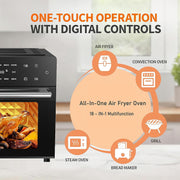 Kitchen in the Box 32QT Digital Air Fryer Toaster Oven Combo, 21-in-1 Convection Oven with Rotisserie & Dehydrate