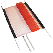 KidKusion Non-Retractable Driveway Safety Net, 20 Ft Long, Orange, Plastic and Galvanized Steel