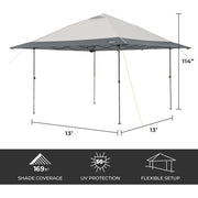 Core Equipment 40363 13' x 13' Center Push Instant Canopy, Cool Dark Gray