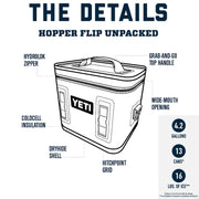 YETI Hopper Flip 12 Soft Cooler, Leakproof, Insulated with ColdCell, Wild Vine Red, 12 qt, 18060131502