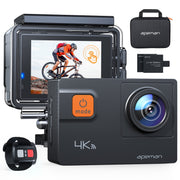 Apeman A100 Pro Action Cam 4K 20MP Action Camera with 4K Touchscreen, Waterproof 40M, EIS Stabilization