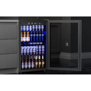 Simzlife BR-145 150 Can Beverage Refrigerator Cooler, 4.5 Cu.Ft, Silver