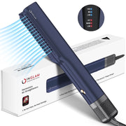 IG INGLAM Air Straightener Flat Iron 2 in 1 Wet to Dry Hair Styler with 200 Million Negative Ions, Prussian Blue
