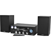 World and Main MM451 Magnavox Tray Loading CD Shelf System with Digital PLL FM Stereo Radio, Black
