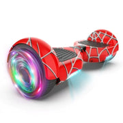 Hoverstar Bluetooth Hoverboard for Kids, Spider Color and Chrome Color Self Balancing Scooter Built-in Wireless Speaker and Flashing Wheels, Spider Red