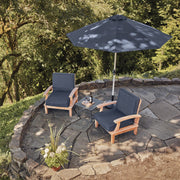 Classic Accessories Montlake FadeSafe Patio Lounge Chair Cushion Set, Water-Resistant, Fade-Resistant Polyester, Heather Indigo, 25 in W x 47 in L, 2 Piece