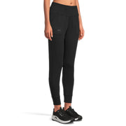 Under Armour Women's Motion Joggers, Black Jet Gray, Medium Tall, 4-Way Stretch Athletic Track Pants, 1375077-001