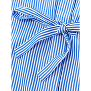PRETTYGARDEN Women's Bow Front Top with Fashionable Puff Sleeves, Versatile Fit, Blue, Sizes M - Machine washable
