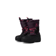 Kamik Kids Northpole Waterproof Winter Boots, Fleece Lining, Adjustable Snow Collar, Synthetic Rubber Outsole, Blackberry, Size 2
