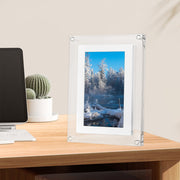 VEANXIN 5 Inch Acrylic Digital Photo Frame, 1920x1080 IPS Display, 2GB Memory, 1000mAh Battery, USB-C Interface