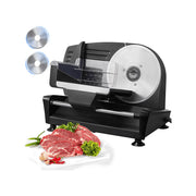 FOHERE 519N Meat Slicer, 200W Deli & Food Slicer with Two Removable 7.5'' Stainless Steel Blade
