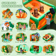TASKBAY Inflatable Water Slide Bounce House, Extra Large Dual 20-Foot Slides, Whack-a-Mole Game, Deep and Shallow Pools, Climbing Wall, Water Cannon, 420D+840D Oxford Cloth, Outdoor Play for Kids 3-10