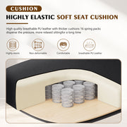 Coolhut Executive Office Chair, Ergonomic High-Back, Adjustable Flip-Up Armrests, Lumbar Support, Gray PU Leather