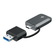 TP-Link BE3500 Wi-Fi 7 Dual-Band Wireless USB Adapter, 2-in-1 USB-C & USB-A, WPA3 Security, Windows 10/11 Compatible, Archer TBE3500U