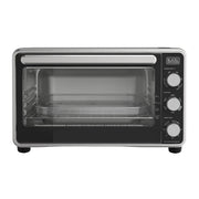 Black + Decker TO6235-0BD-ID Crisp 'N Bake PRO 6-Slice Air Fryer Toaster Oven with Basket, Pan, Rack & Tray, Stainless Steel