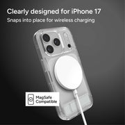 ZAGG Clear Snap with Kickstand Phone Case for Apple iPhone 17 Pro, MagSafe Compatible, Hard Shell Bumper, Drop Protection up to 10 ft